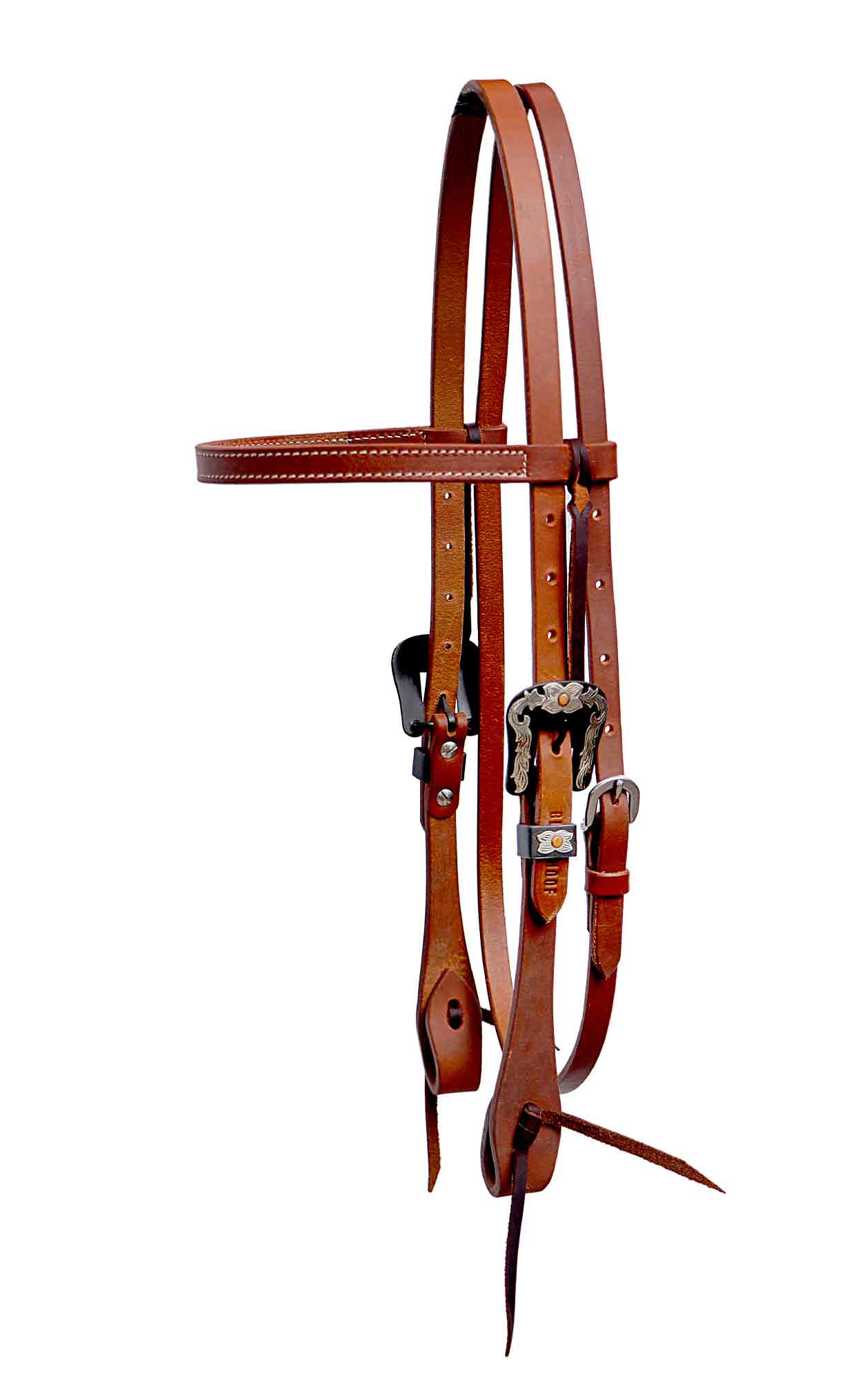 Handcrafted Designer Hardware Working Tack Headstall (angle wings)