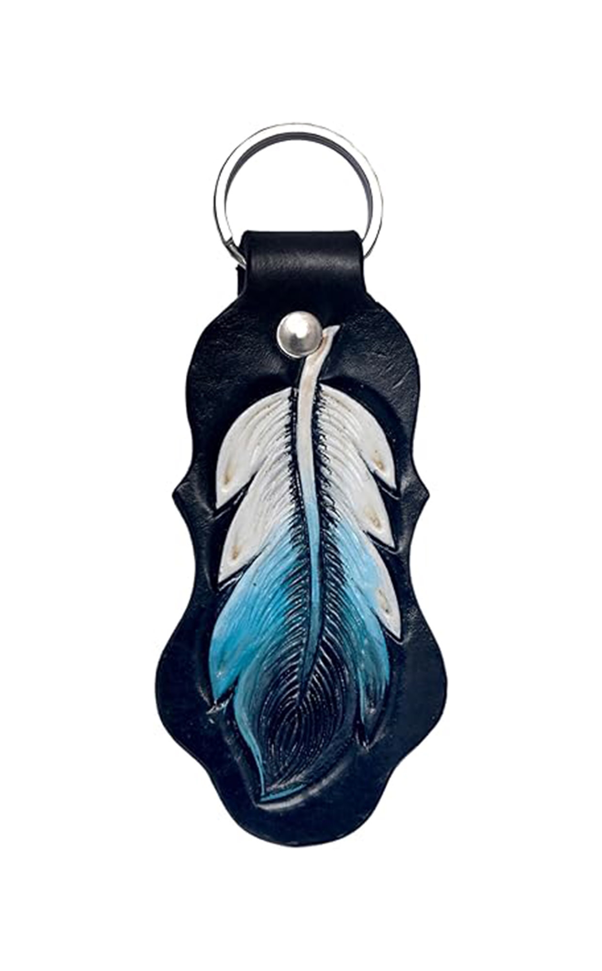 Hand Tooled/Painted/Antiqued Leather Key Chains