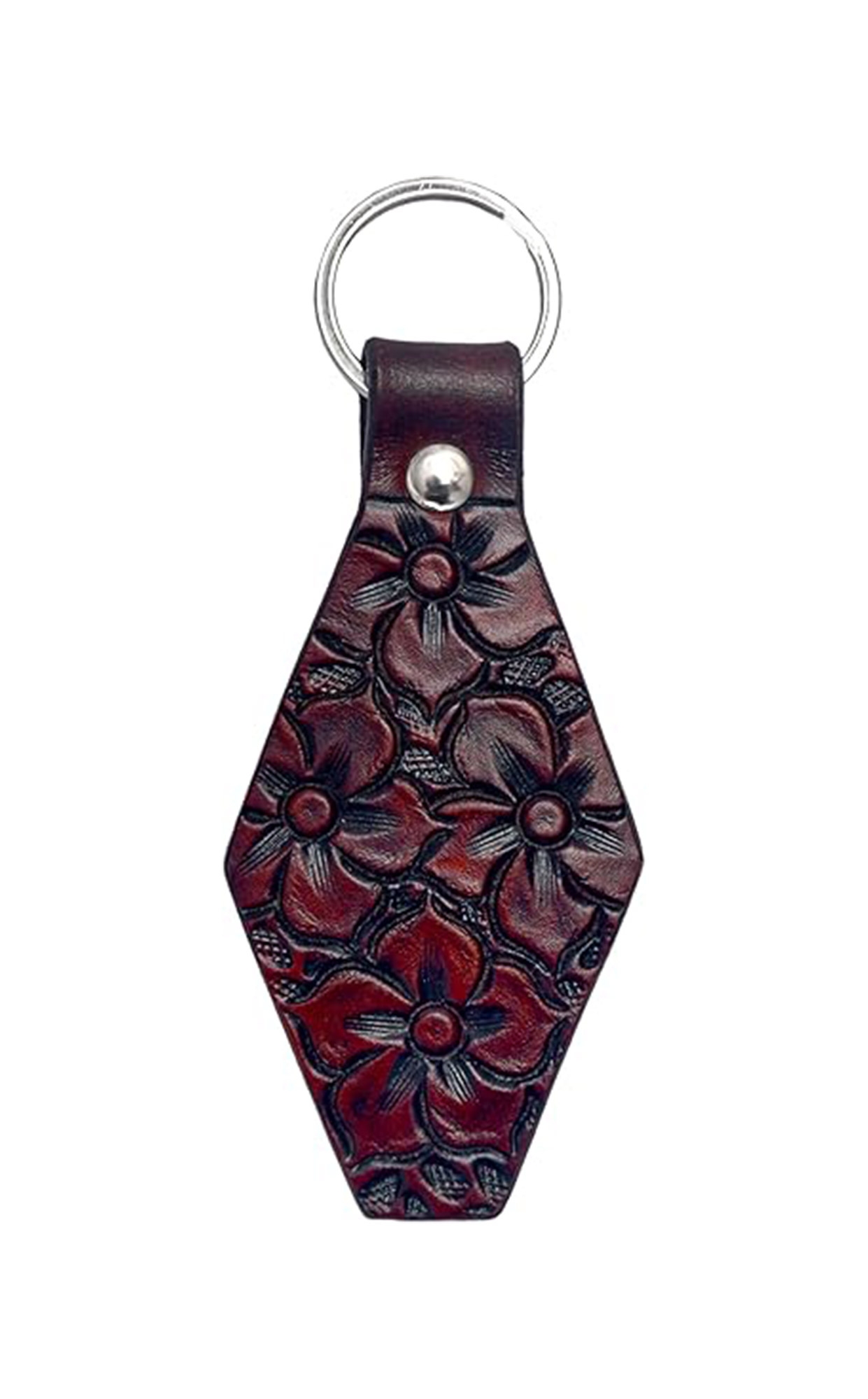 Hand Tooled/Painted/Antiqued Leather Key Chains