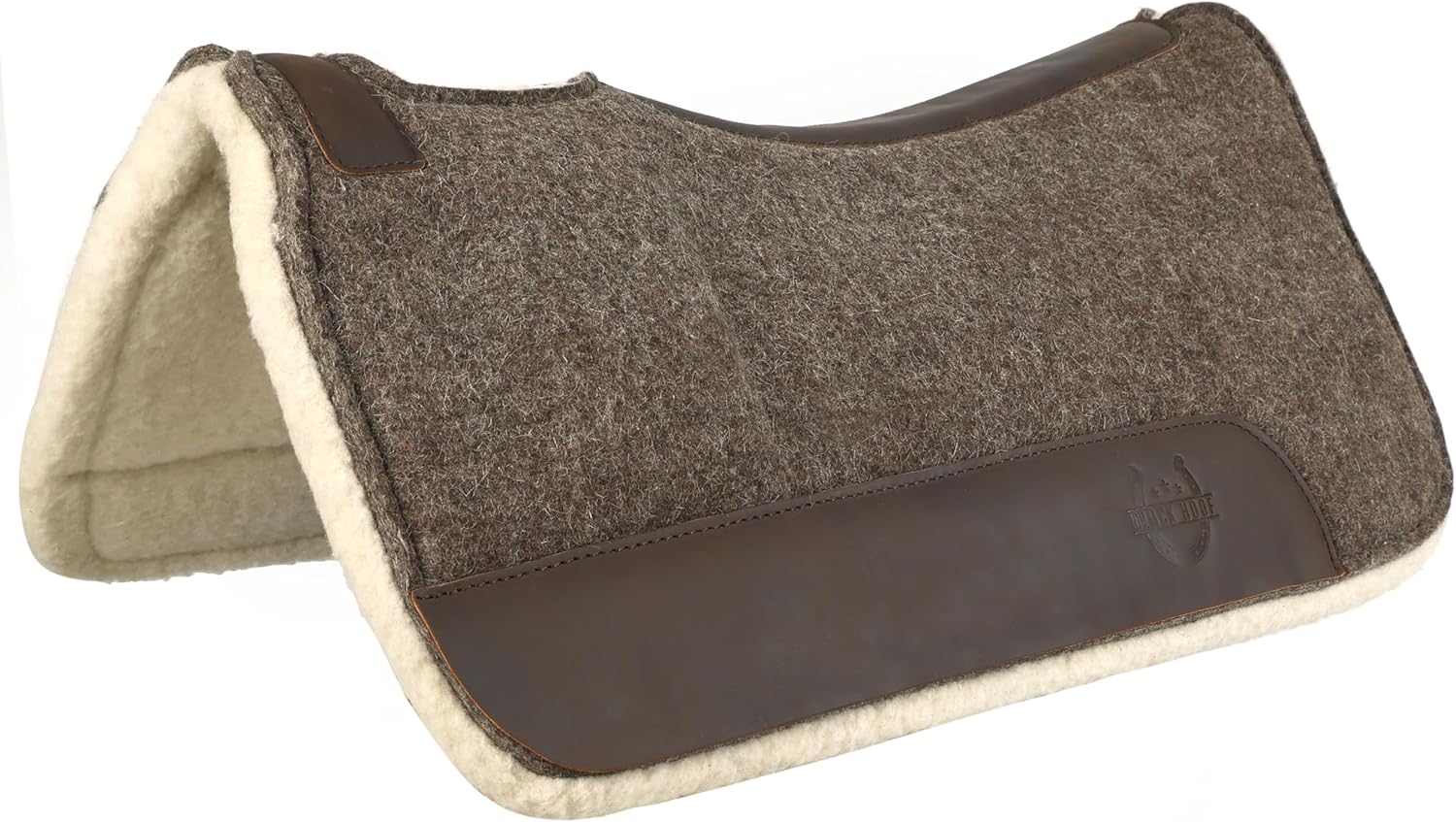BLACK HOOF Steam Pressed Merino Wool Grey Felt Shim Saddle Pad 1 Inch Thick with Wool Fleece Bottom, 99007 Grey Shim PAD 1