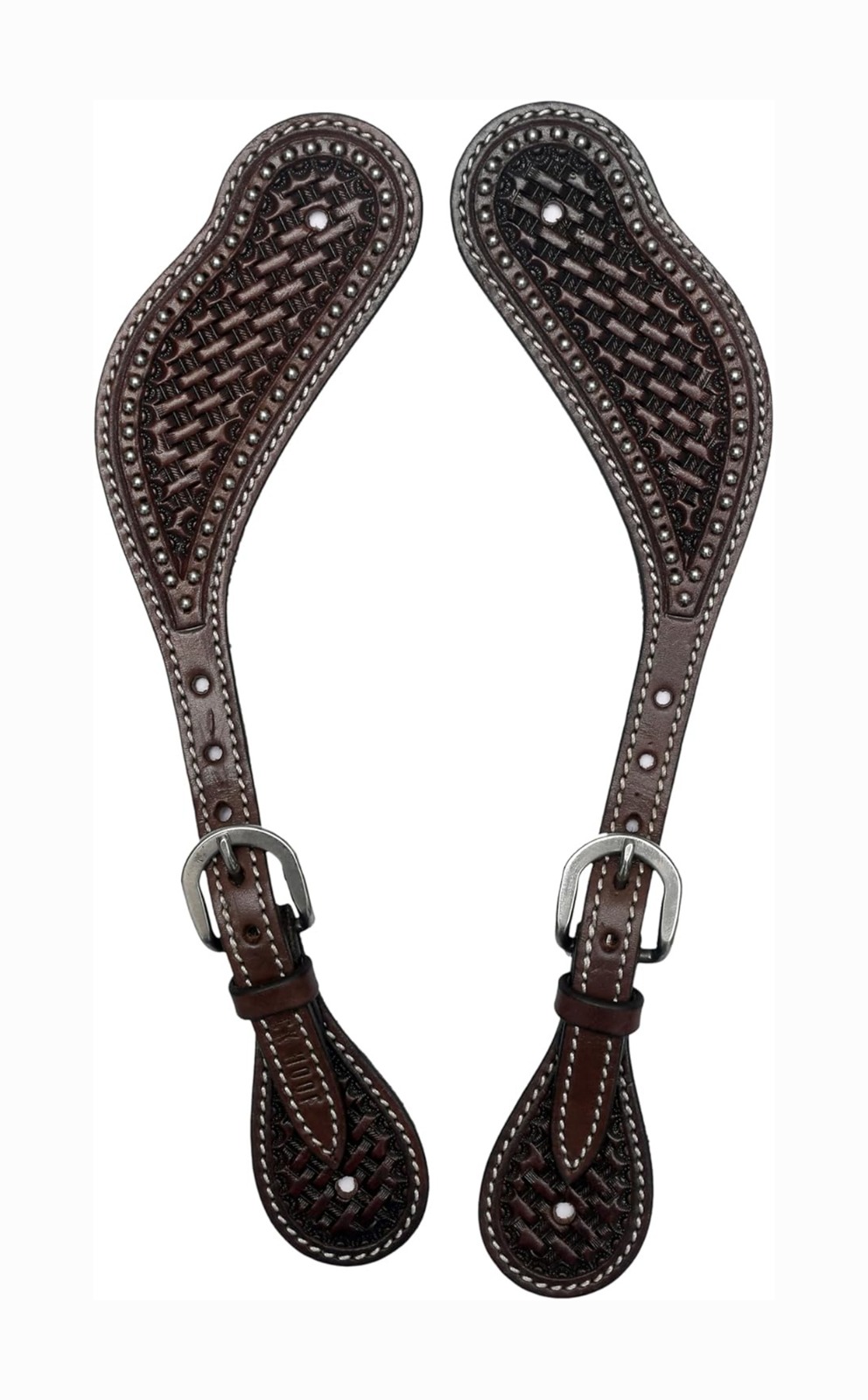 BLACK HOOF Painted Floral Tooled Leather Spur Straps for Horse Riders | Adjustable Single Ply Spurs for Men, Women | Western Equestrian Accessories |Ideal Spurs for Cowboy Boots (Copy)