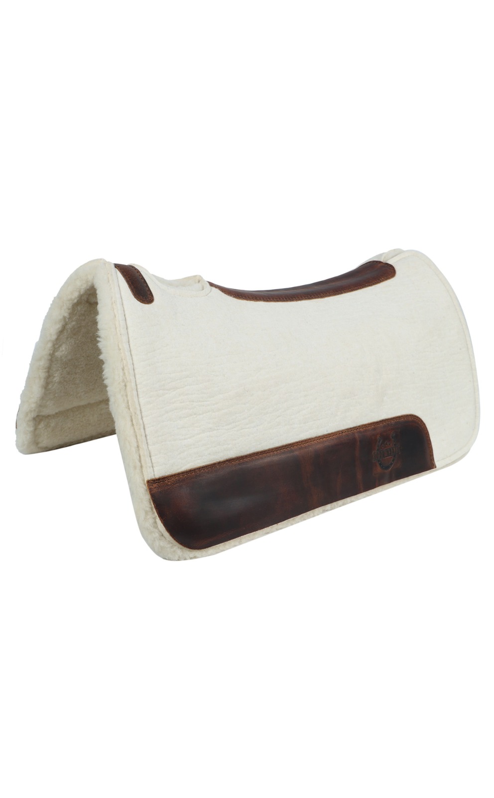 Steam Pressed Merino Wool Felt Contoured Pad With Heavy Saddle Grade 100% woollen  Fleece Bottom  1 Inch Thick